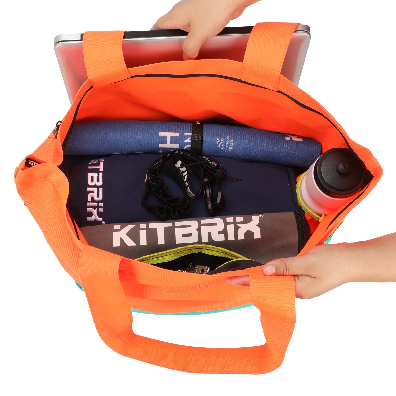 Spacious camping tote bag with a waterproof base to store everything from tents to food, keeping your gear dry