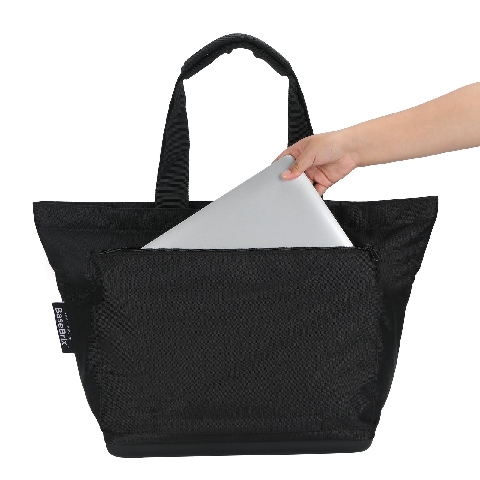 Minimalist black padel tote combining function and style