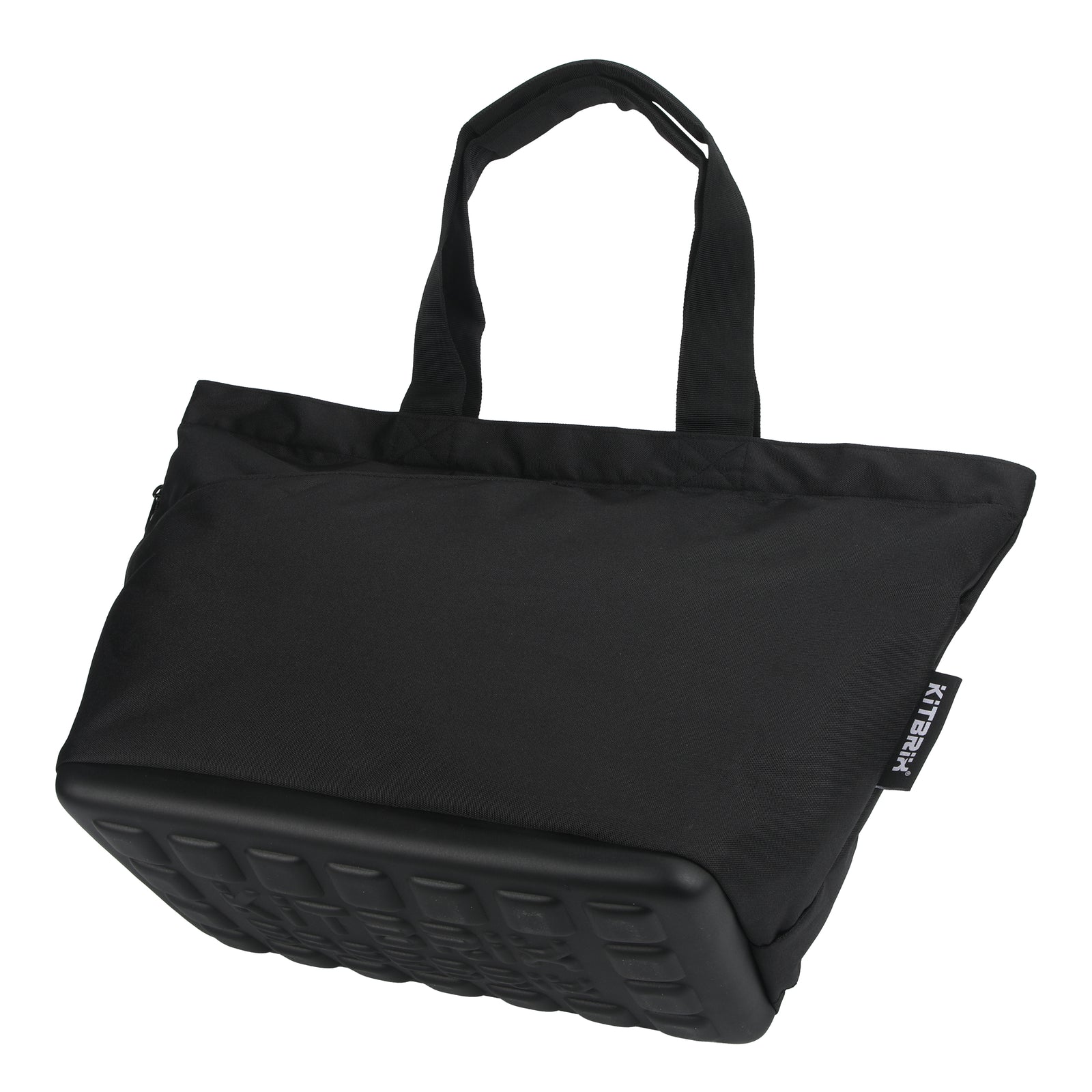 Water-resistant black padel tote with sturdy zippers and base