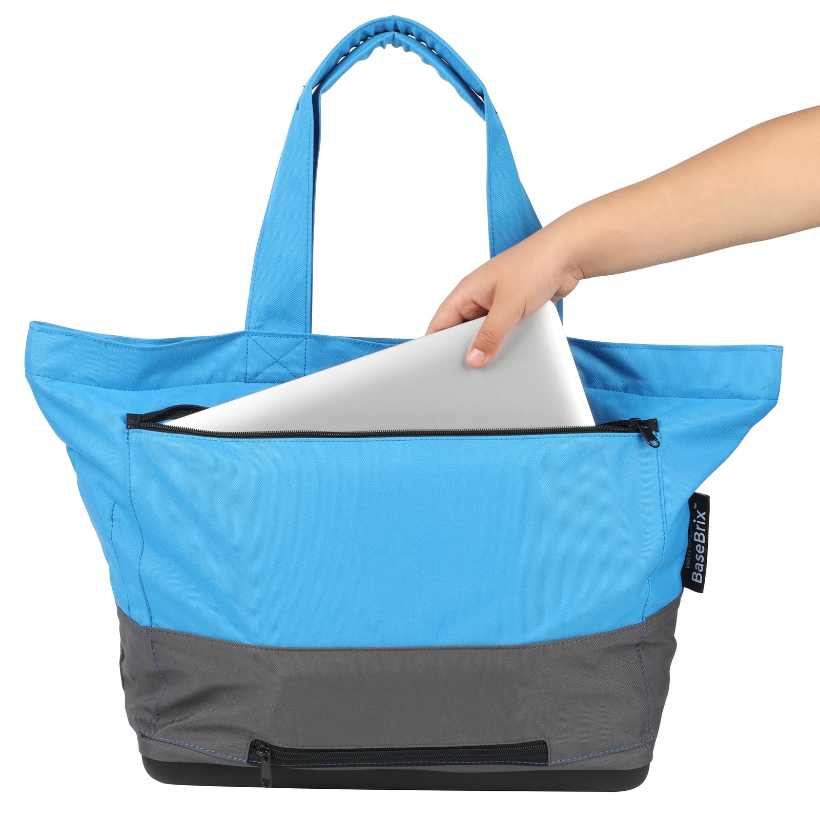 Work-ready tote bag with a sleek design, offering organized storage for your tech, documents, and personal items