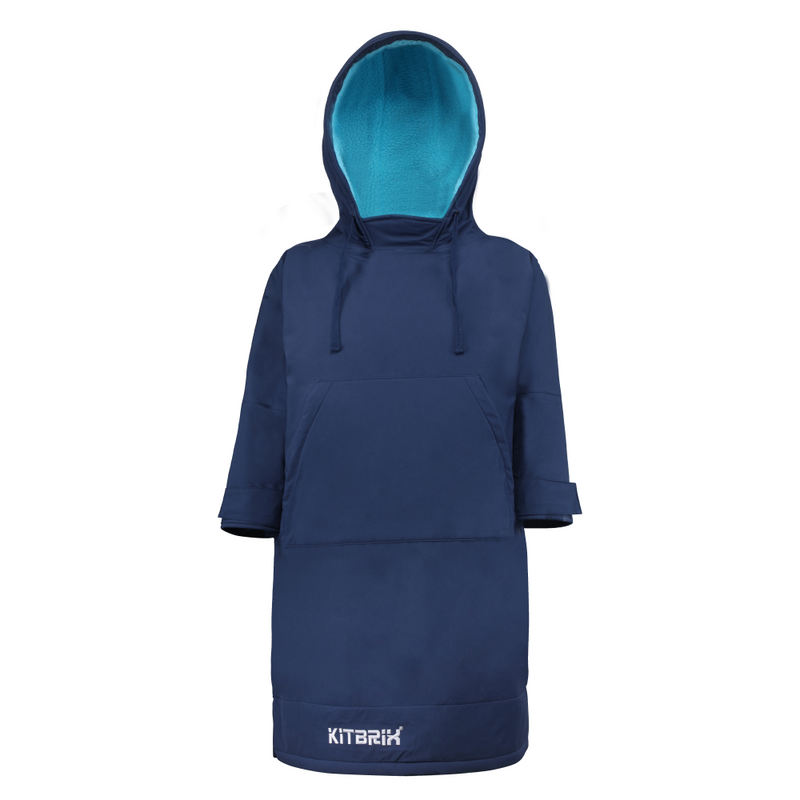 Kids Poncho - Navy Blue front