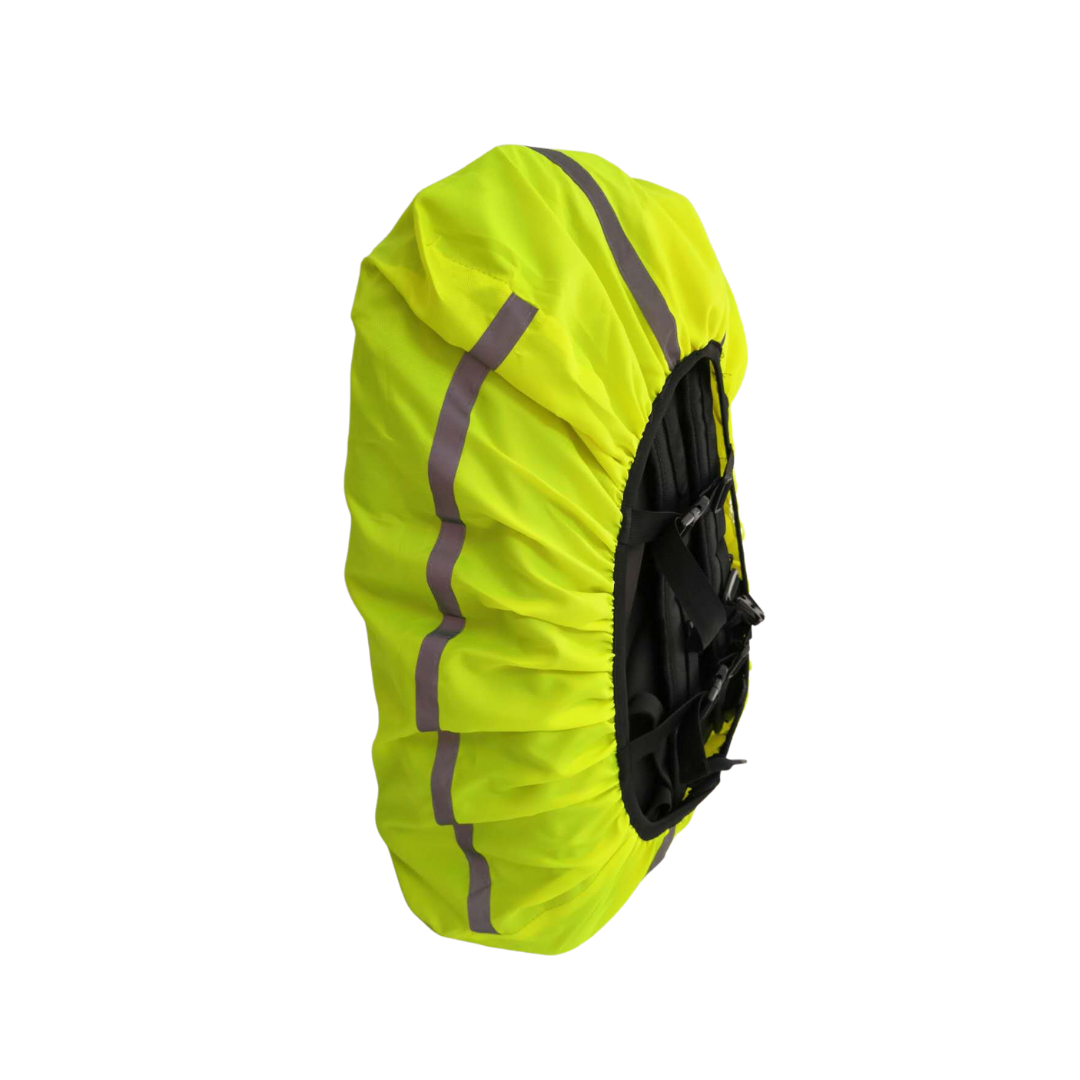 Waterproof backpack rain cover designed for athletes to stay dry during outdoor sports events.