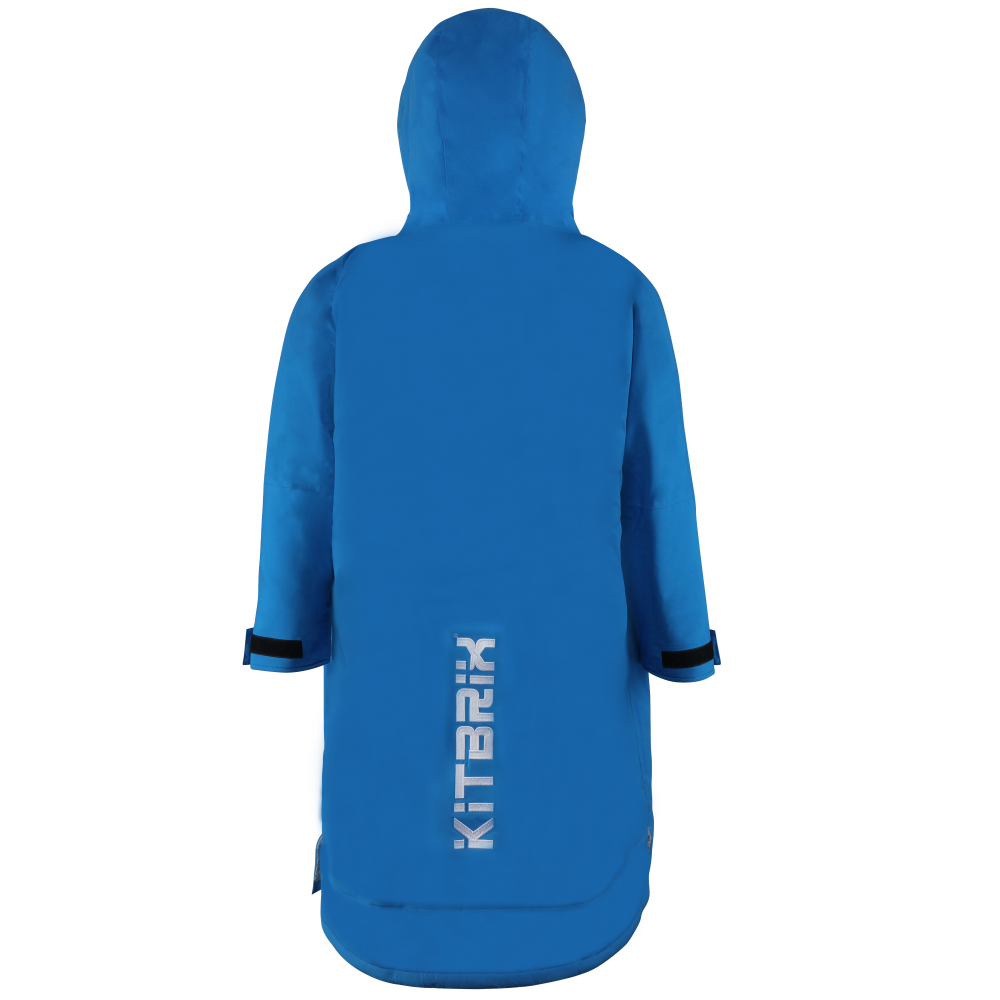 Black Warm Coat Windproof poncho with fast-drying fleece lining for warmth and moisture wicking