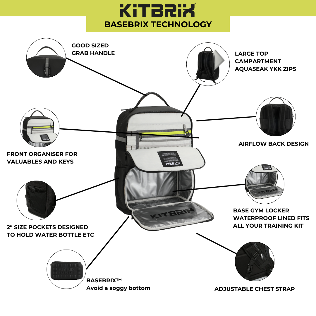 CityBrix is an ingenious and practical hardwearing backpack with the unique waterproof  BaseBrix™ that can be put down onto any wet 
