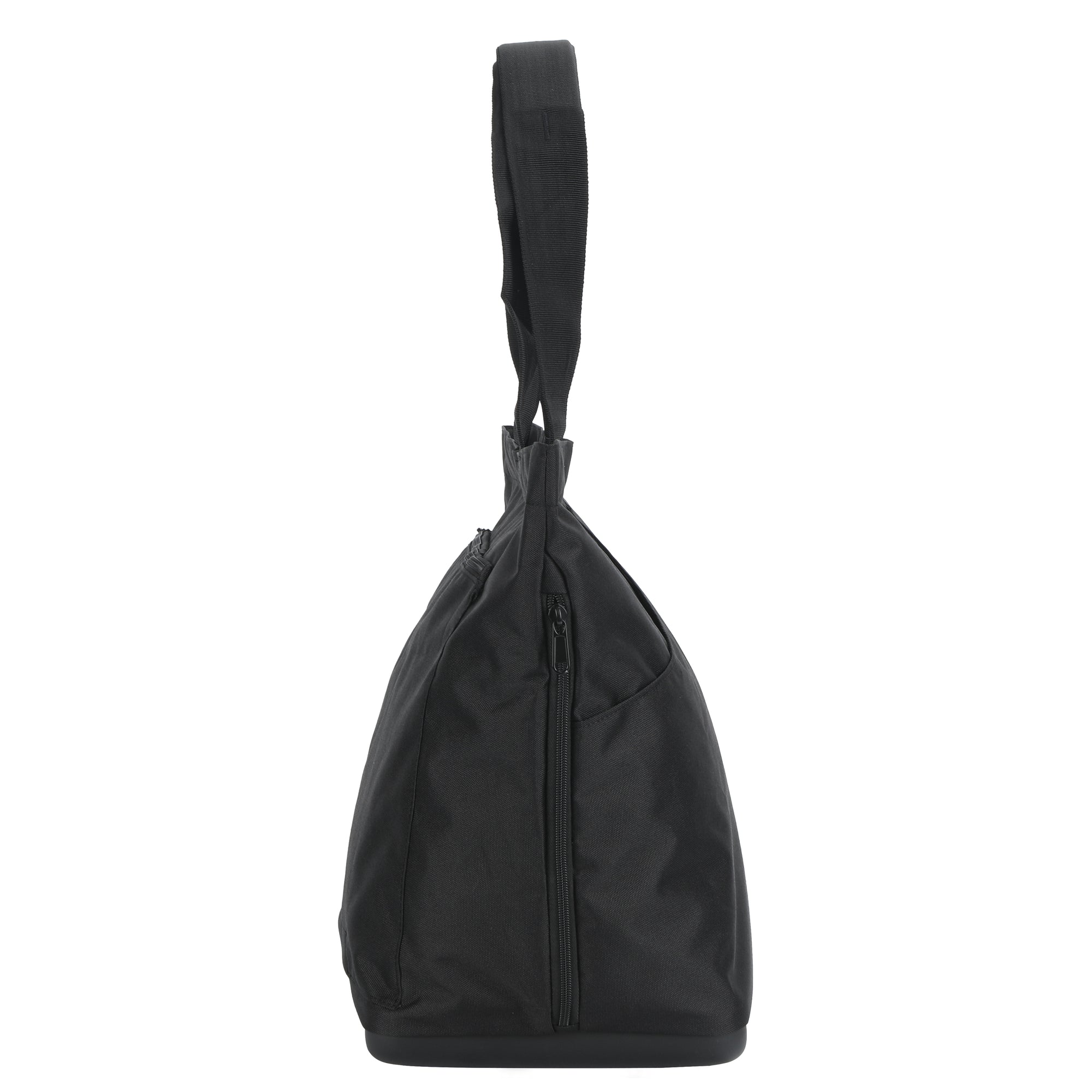 Stylish black padel tote bag with durable handles and zip closure