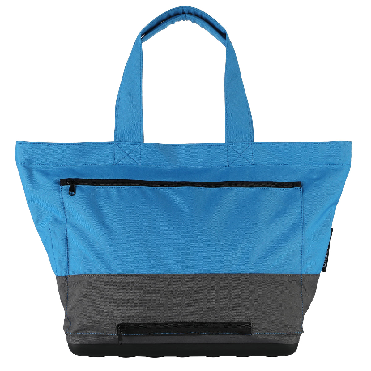 Tote bag featuring a chic aqua and grey duo color scheme, ideal for those seeking a stylish and practical accessory