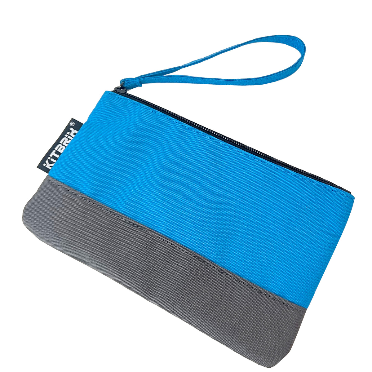 Organize your handkerchiefs with this practical duo-color pouch featuring a wrist strap.