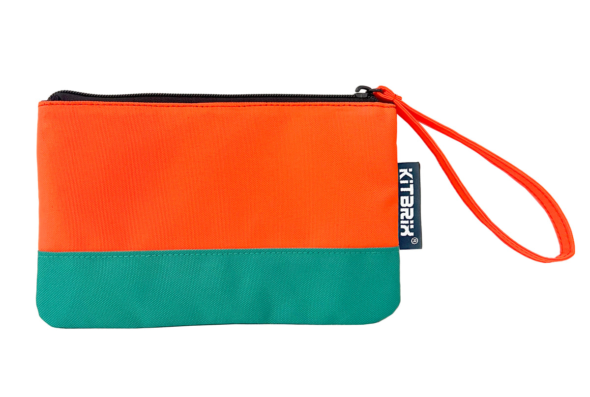 Durable duo-color pouch for pocket-handkerchiefs, perfect for on-the-go storage.