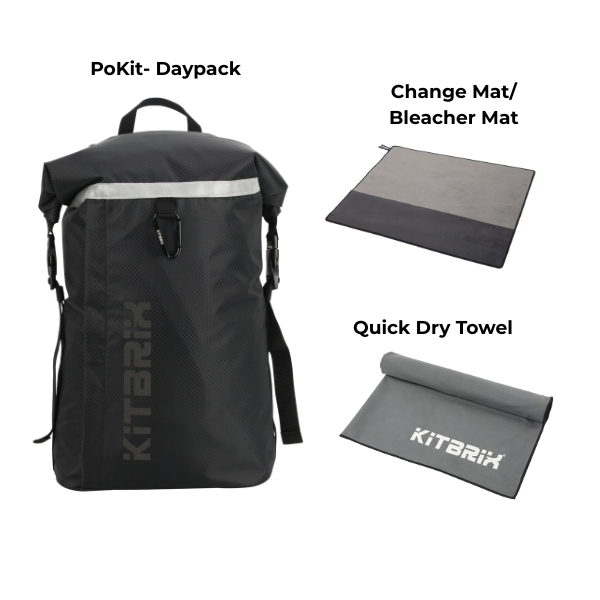 Lightweight Commuter Bundle including  backpack transit mat and towel