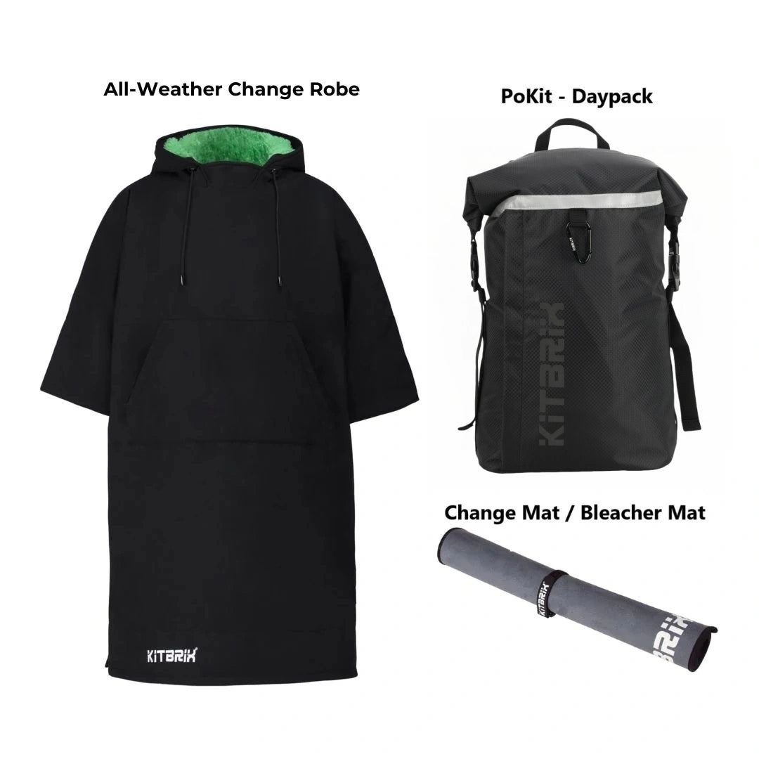 Sport bundle including change robe, daypack, change mat, which is perfect for the outdoor activity in the cold weather.