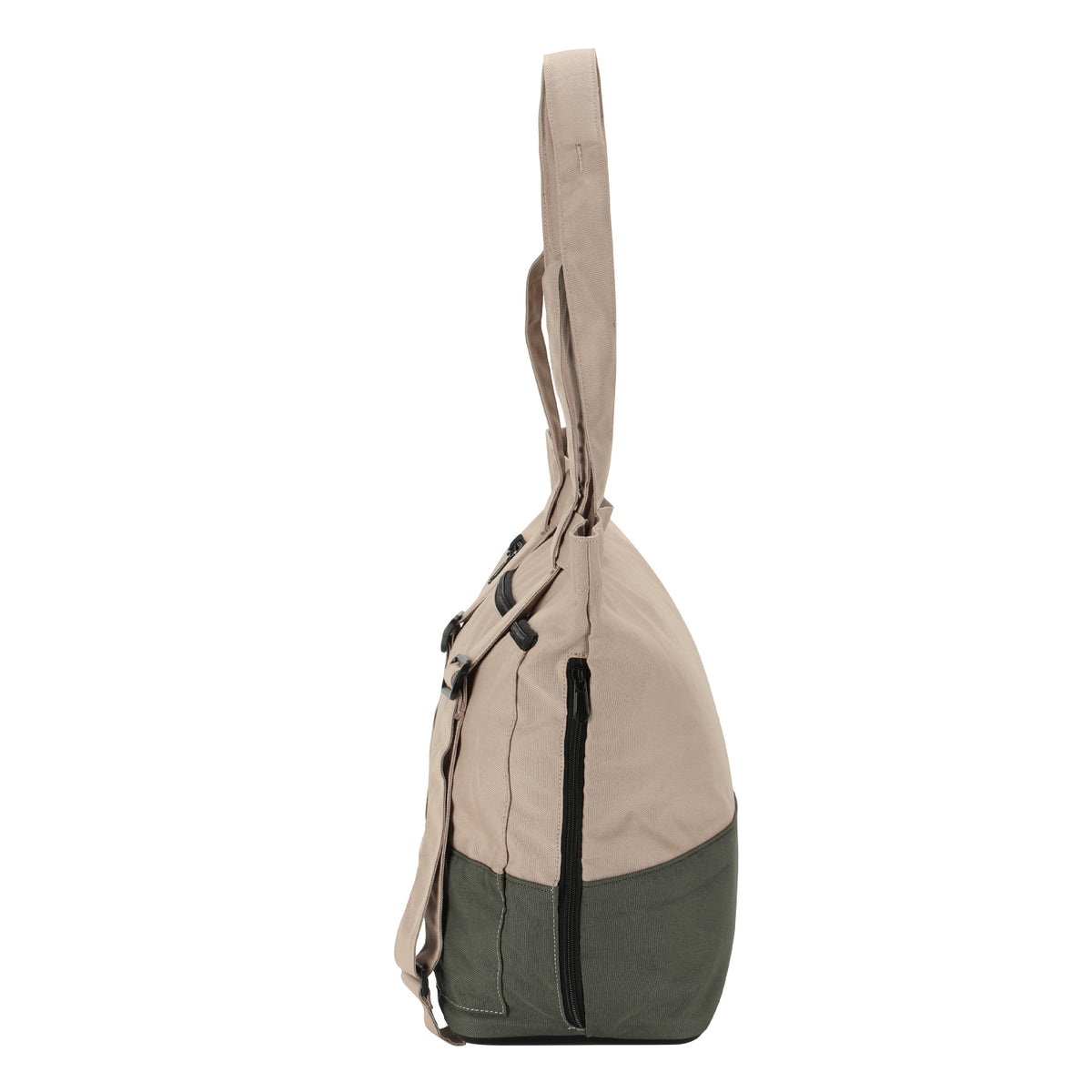 Tote backpack featuring a built-in wet and dry pocket, perfect for storing gym gear or wet clothes separately