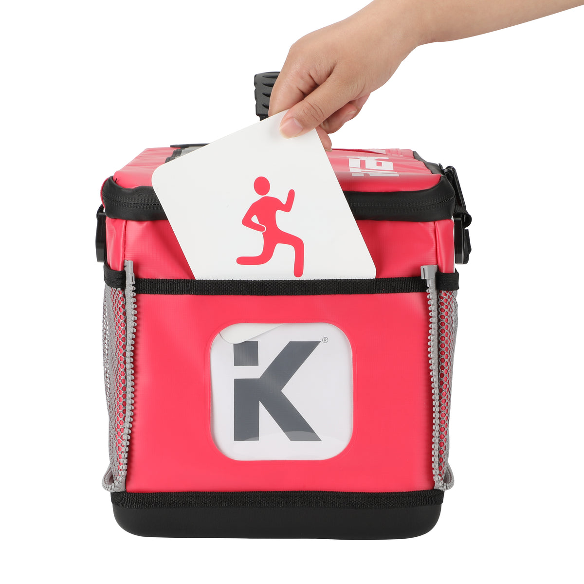 Cycling Kit Bag Pink side pocket