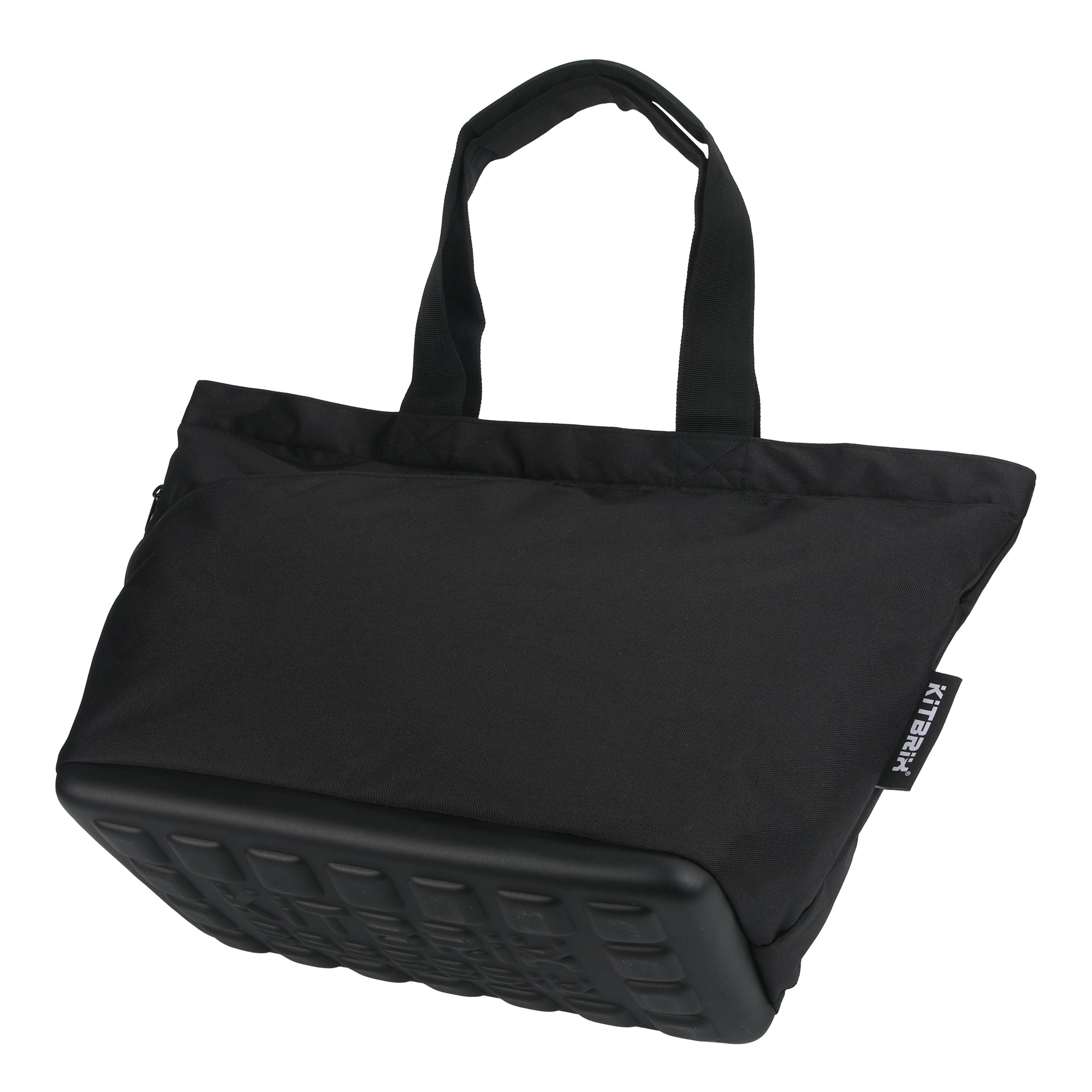 Water-resistant black padel tote with sturdy zippers and base