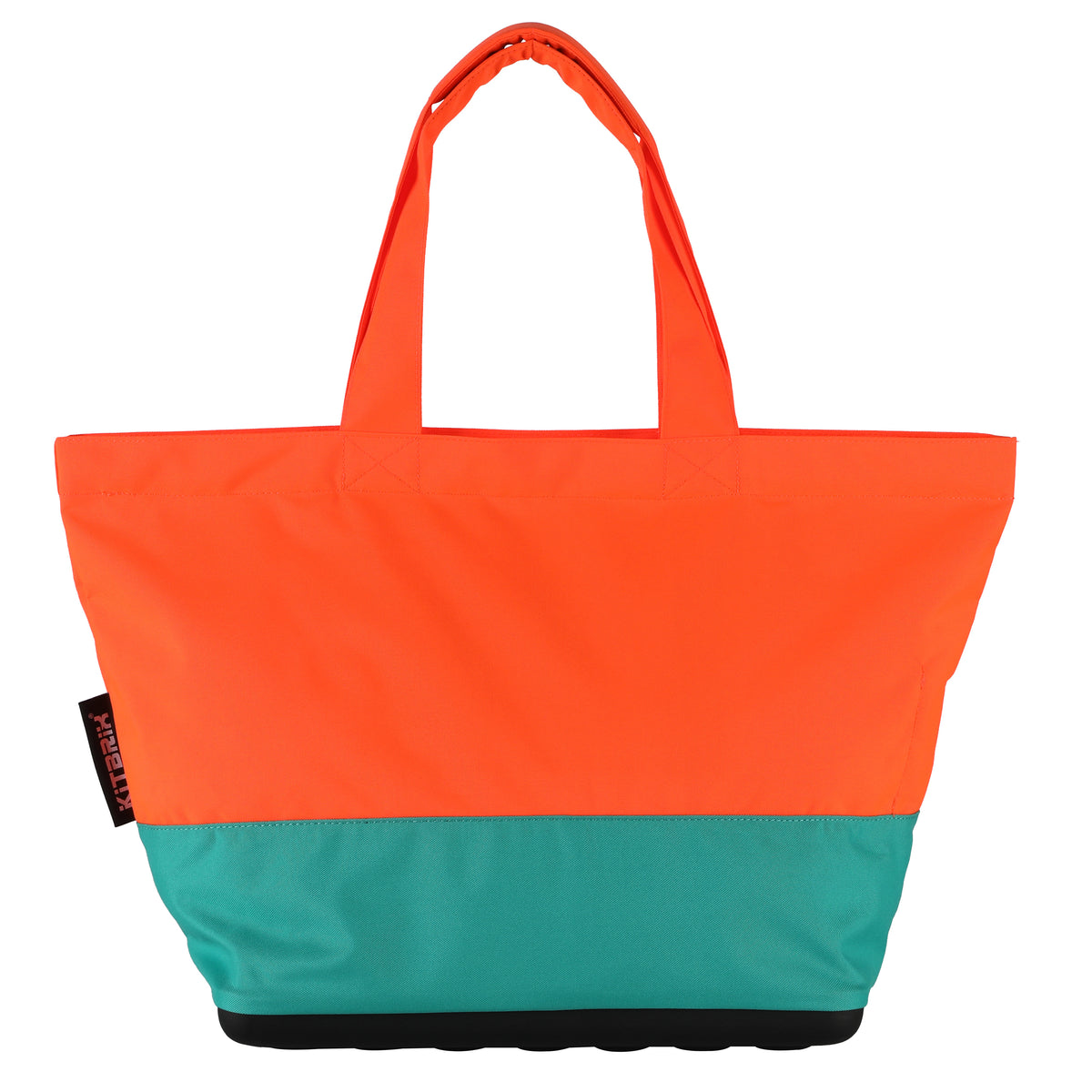 Eco-conscious tote bag made from robust 600D polyester fabric, featuring a waterproof moulded base