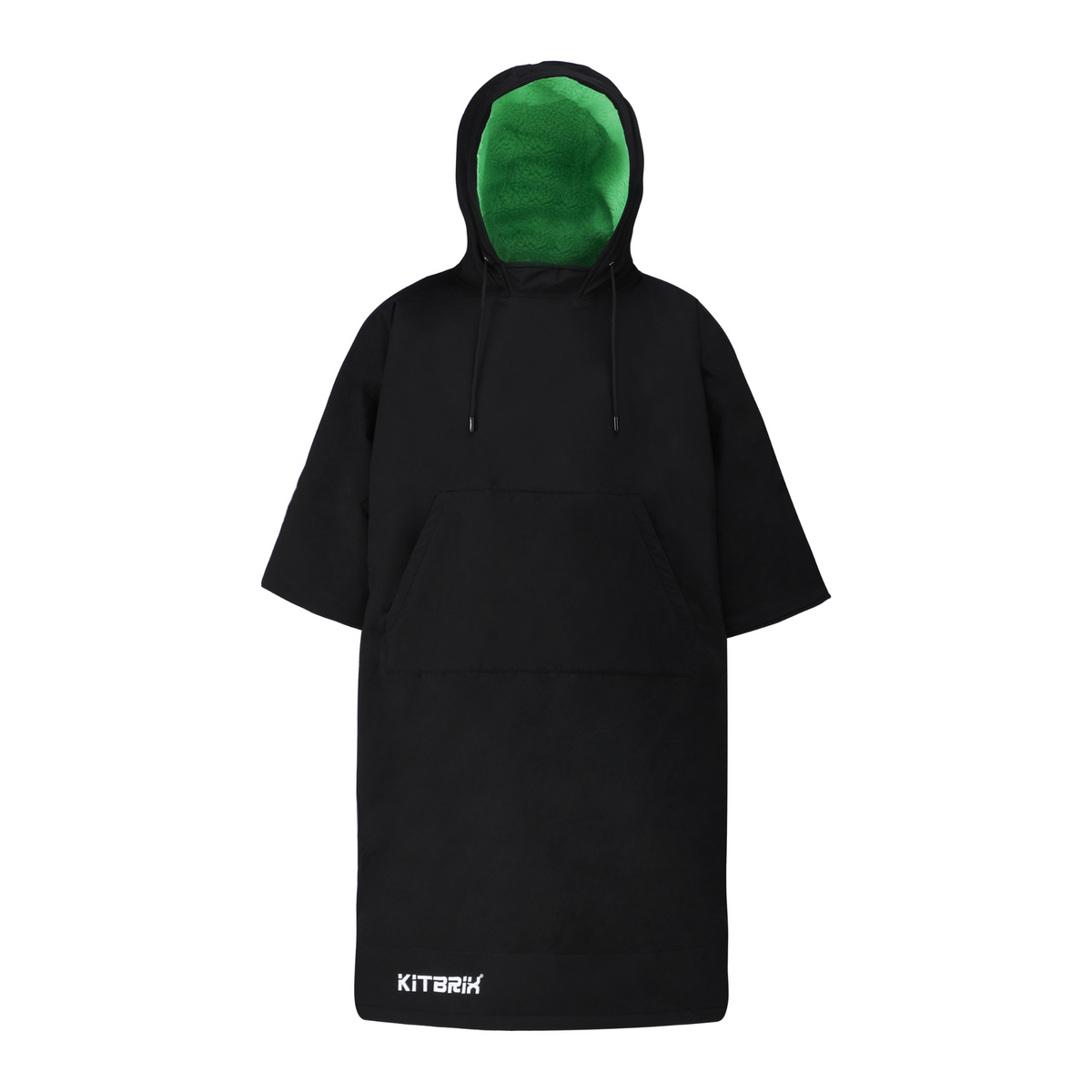 The Black dry robe allows room for pulling arms in, keeping warm and drying off