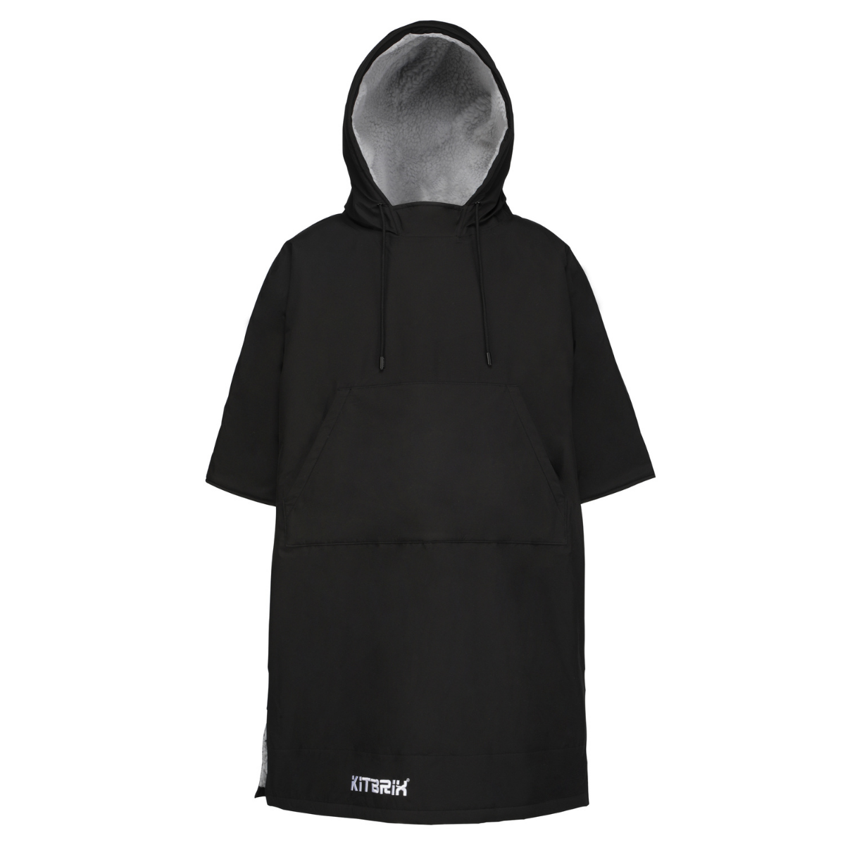 The Black dry robe allows room for pulling arms in, keeping warm and drying off