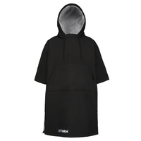 The Black dry robe allows room for pulling arms in, keeping warm and drying off