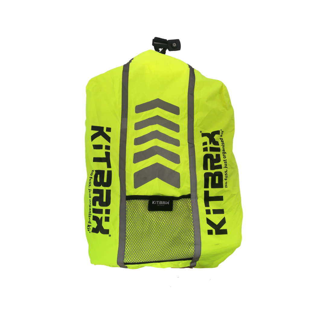 "KitBrix Waterproof Backpack Raincover – Perfect for protecting your gym bag and sports gear from the elements."