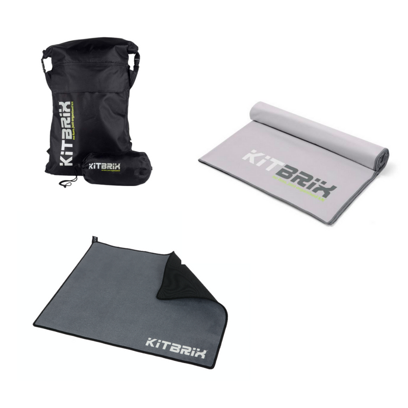 Lightweight Commuter Bundle including  backpack transit mat and towel