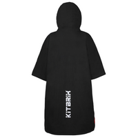 The Black dry robe allows room for pulling arms in, keeping warm and drying off