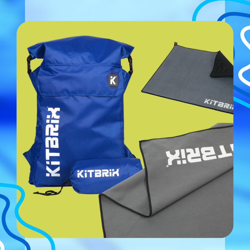 Swim triathlon bundle including bag transit mat towel