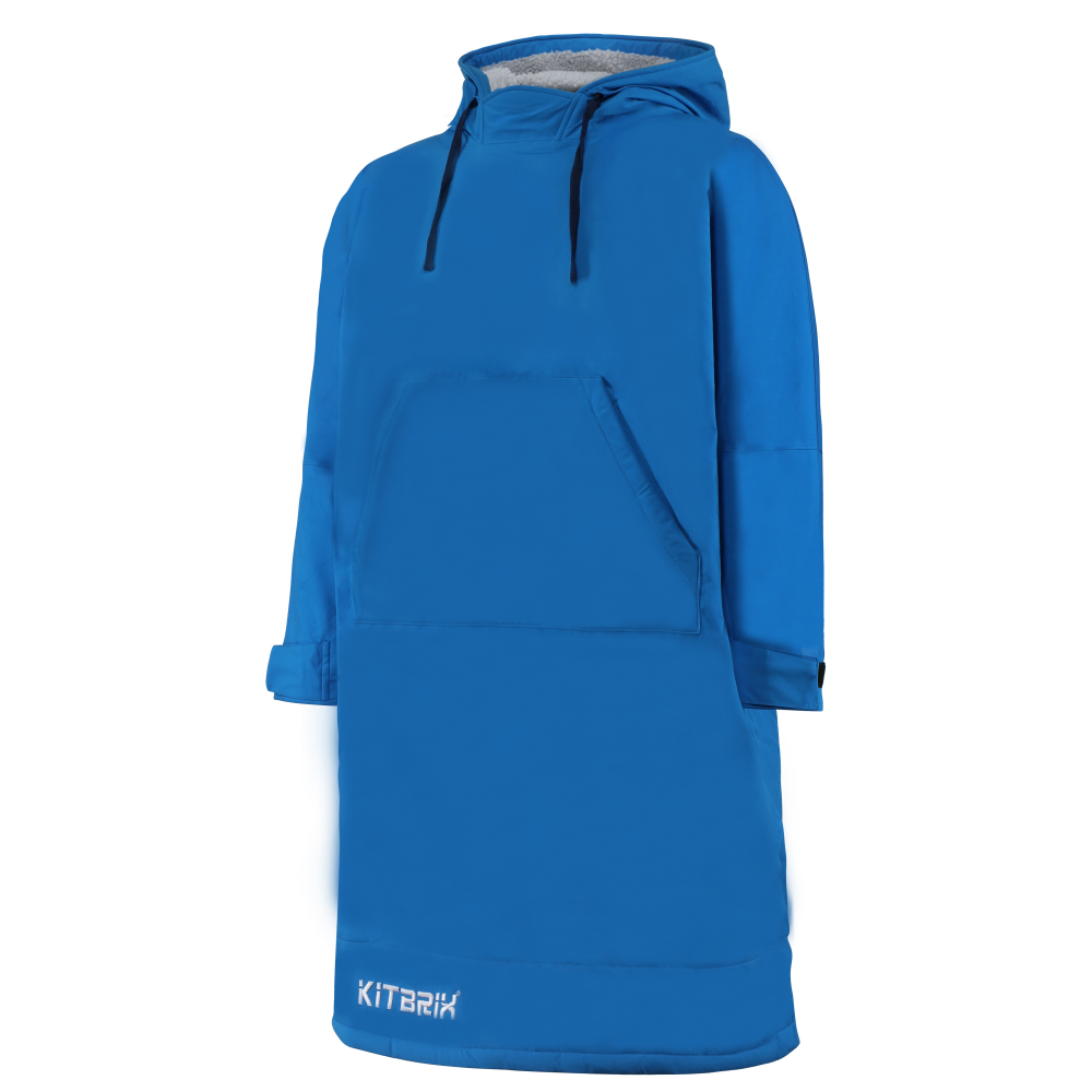 kitbrix Poncho - Blue side view